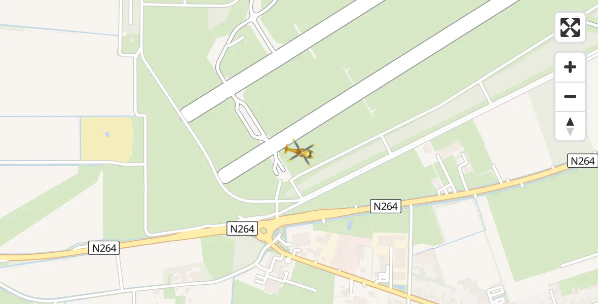 Vluchtroute Traumahelikopter Vliegbasis Volkel - Vliegbasis Volkel, 10 juni 2022, 15:37