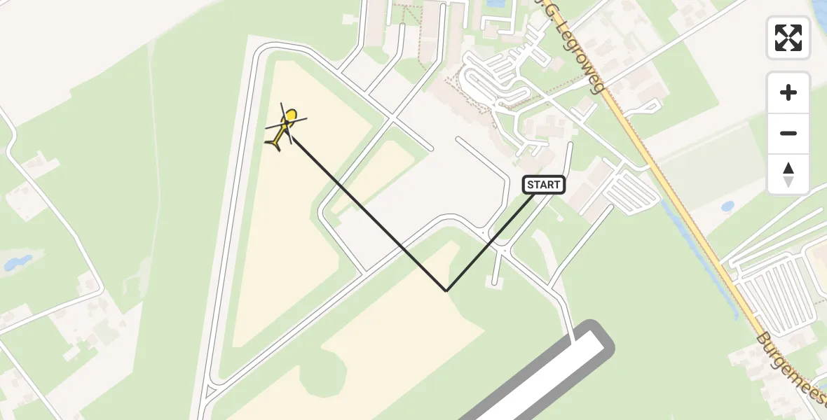 Routekaart van de vlucht: Traumahelikopter naar Groningen Airport Eelde