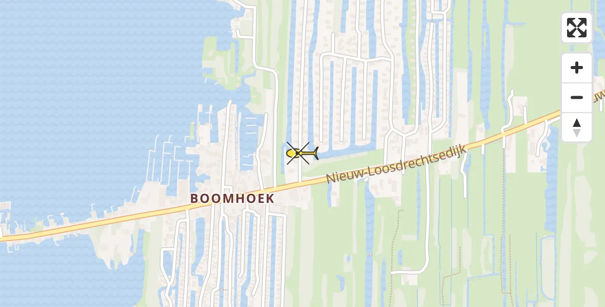 Routekaart van de vlucht: Lifeliner 1 naar Loosdrecht
