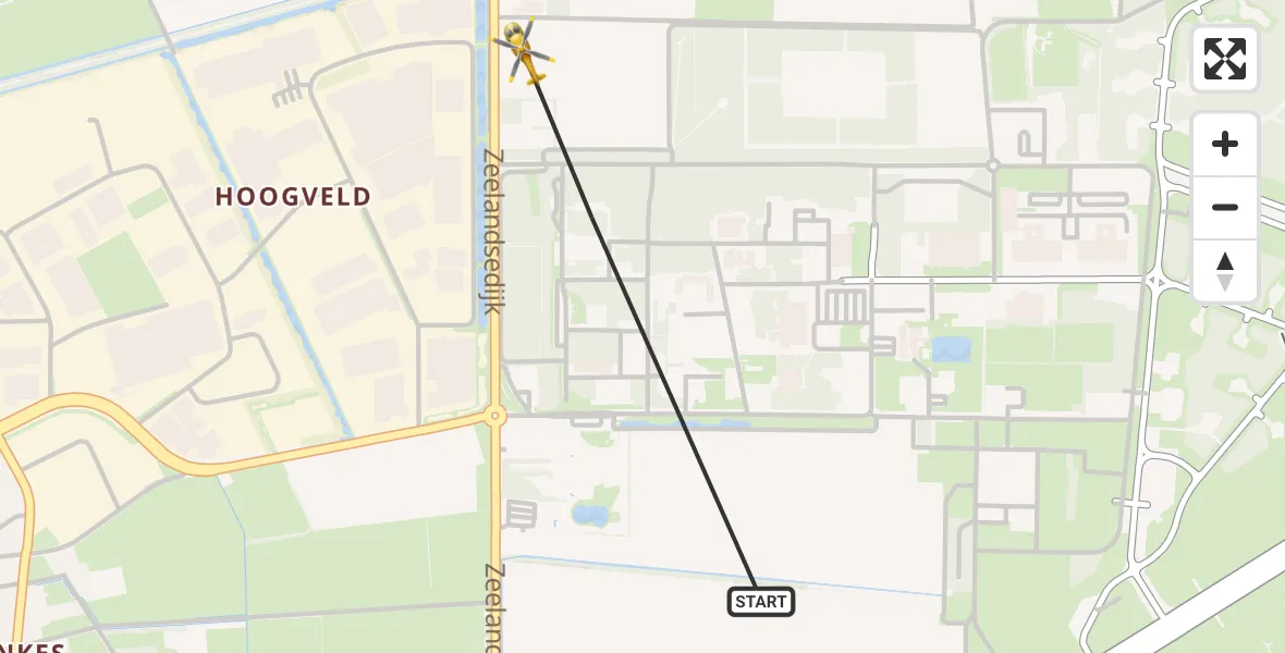 Vluchtroute Traumahelikopter Vliegbasis Volkel - Vliegbasis Volkel, 13 juni 2022, 05:03