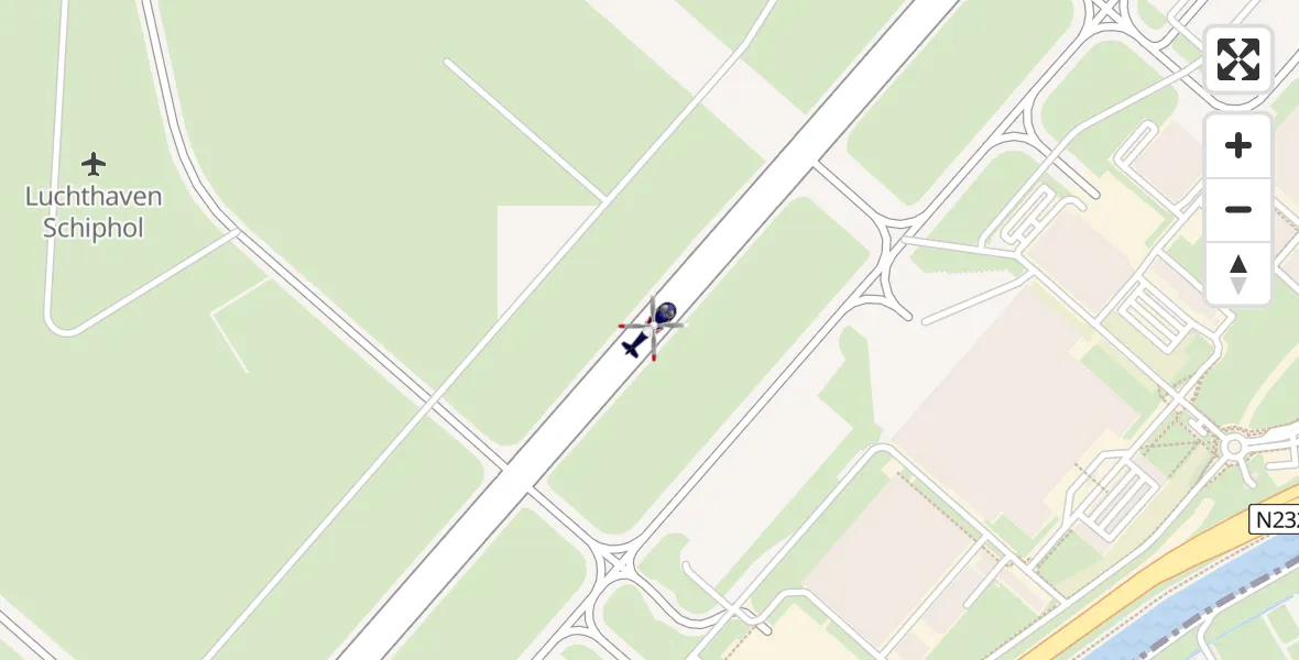 Vluchtroute Politiehelikopter van Schiphol naar Schiphol