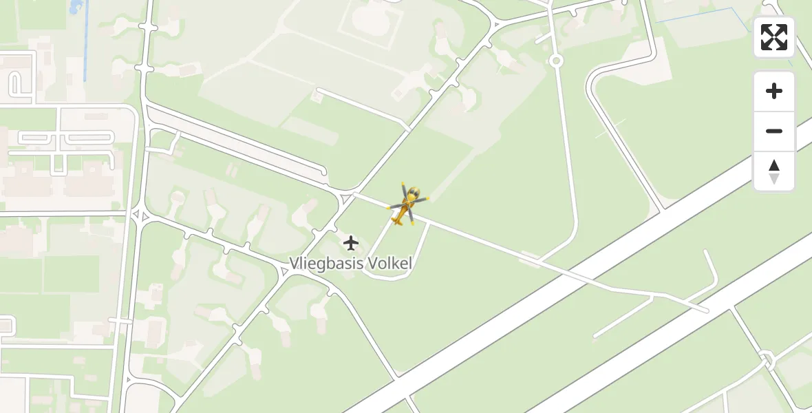 Vluchtroute Traumahelikopter Vliegbasis Volkel - Vliegbasis Volkel, 15 juni 2022, 18:46