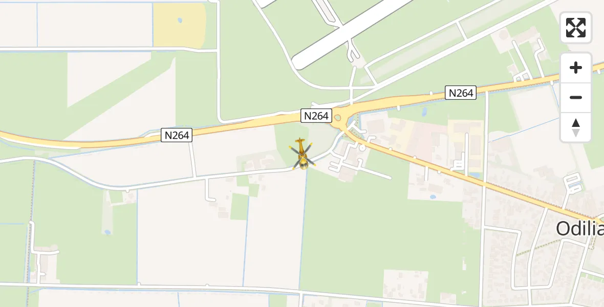 Vluchtroute Traumahelikopter Vliegbasis Volkel - Vliegbasis Volkel, 18 juni 2022, 04:43
