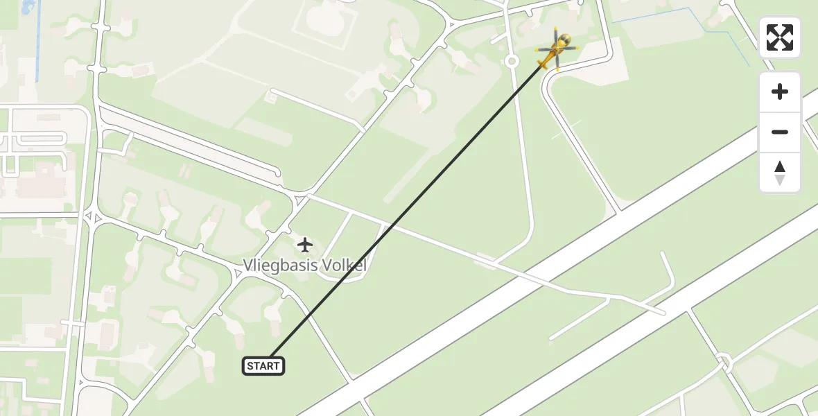 Vluchtroute Traumahelikopter Vliegbasis Volkel - Vliegbasis Volkel, 19 juni 2022, 02:08