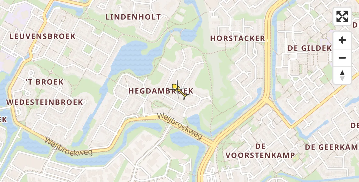 Routekaart van de vlucht: Politiehelikopter naar Nijmegen