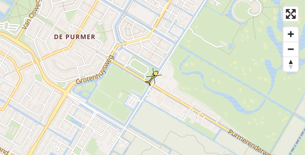 Routekaart van de vlucht: Lifeliner 1 naar Purmerend