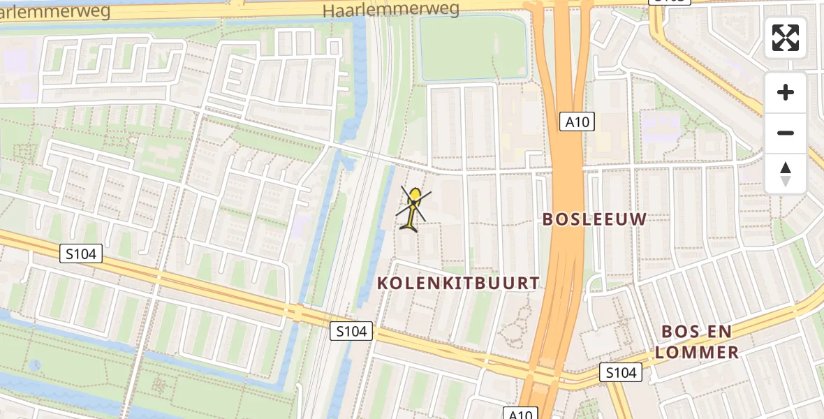 Routekaart van de vlucht: Lifeliner 1 naar Amsterdam