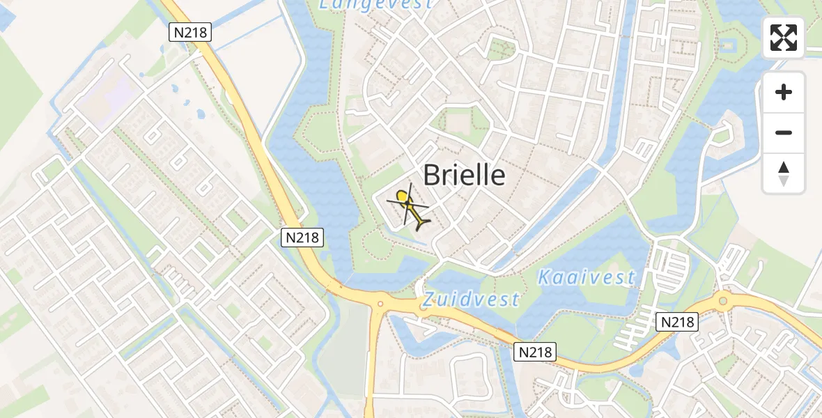 Routekaart van de vlucht: Lifeliner 2 naar Brielle