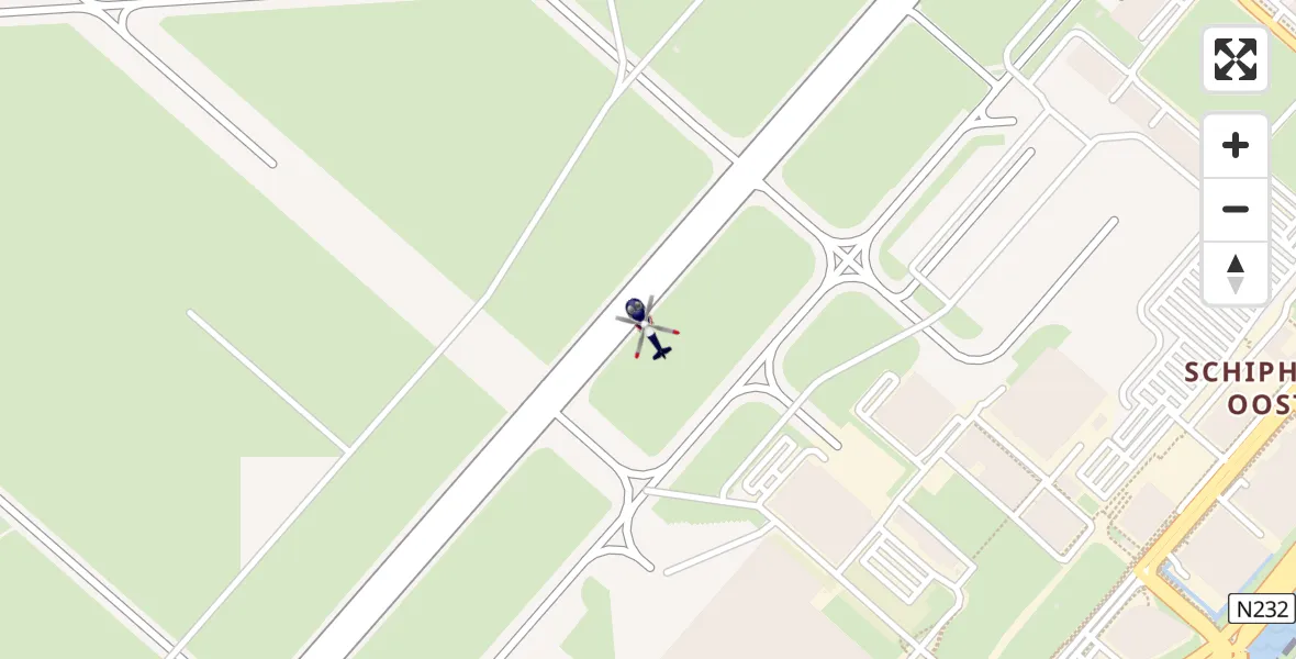 Vluchtroute Politiehelikopter van Schiphol naar Schiphol