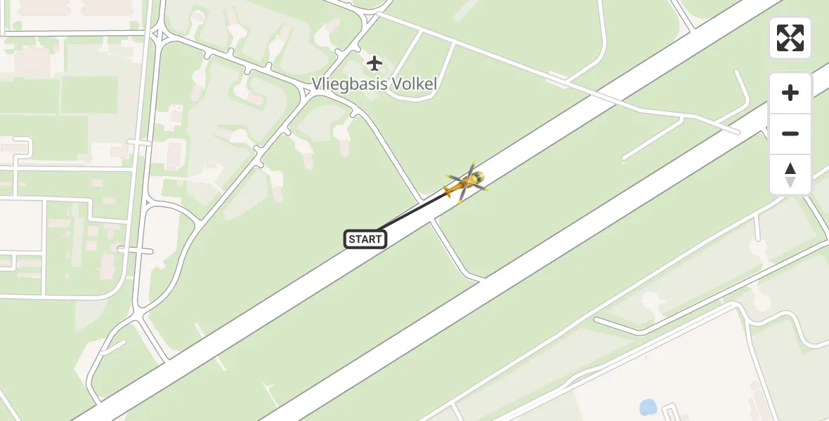 Vluchtroute Traumahelikopter Vliegbasis Volkel - Vliegbasis Volkel, 21 juni 2022, 14:42