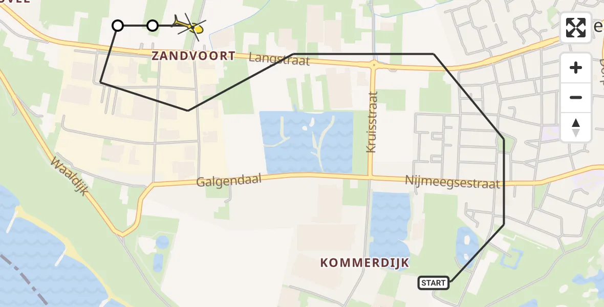 Routekaart van de vlucht: Lifeliner 3 naar Gendt