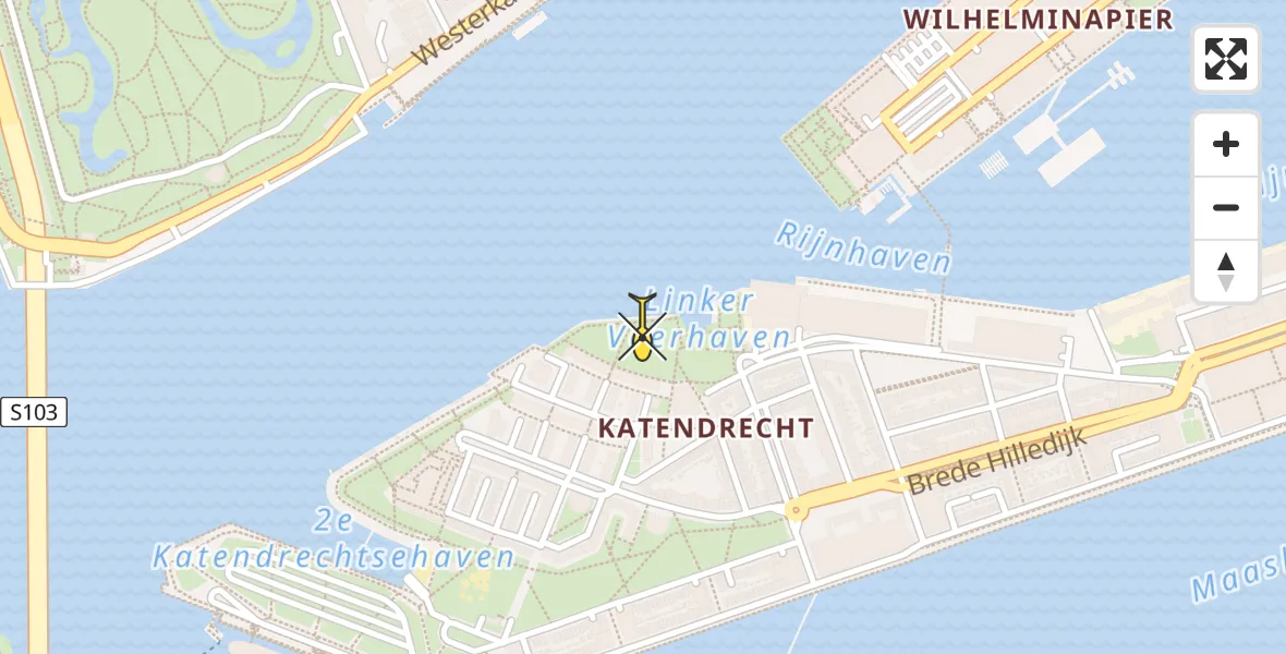 Routekaart van de vlucht: Lifeliner 1 naar Rotterdam