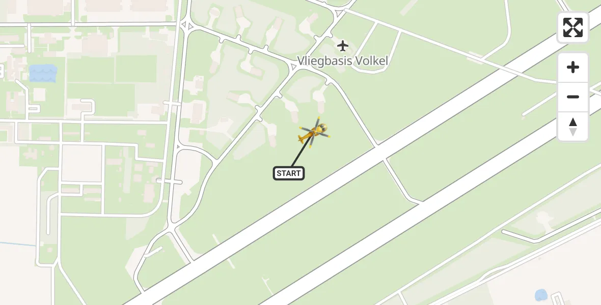 Vluchtroute Traumahelikopter Vliegbasis Volkel - Vliegbasis Volkel, 22 juni 2022, 20:11