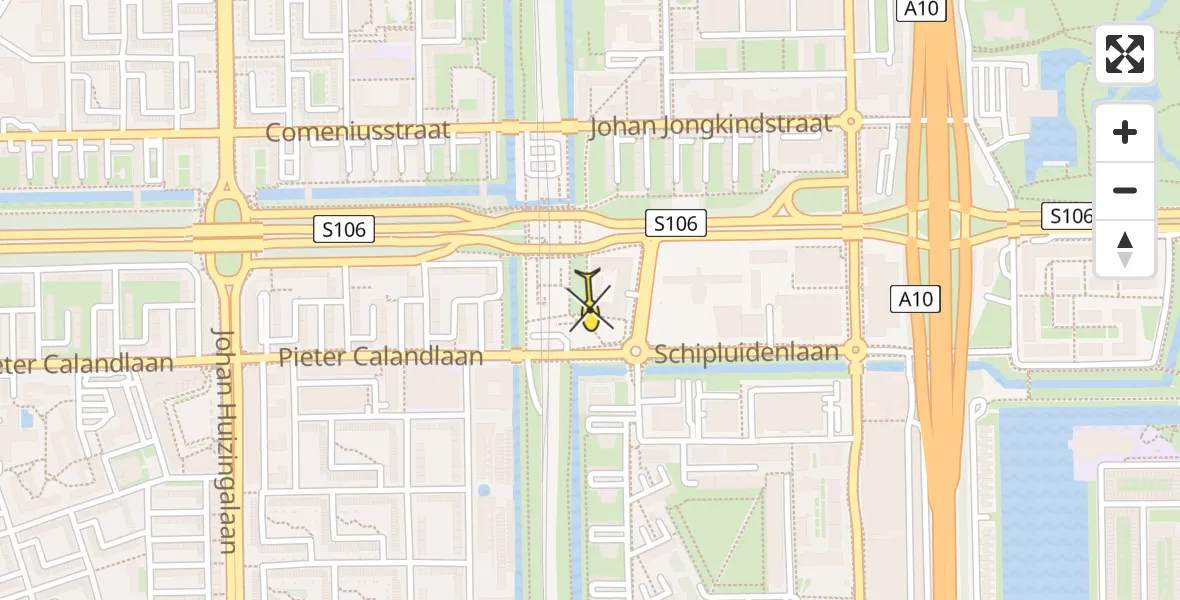 Routekaart van de vlucht: Lifeliner 2 naar Amsterdam