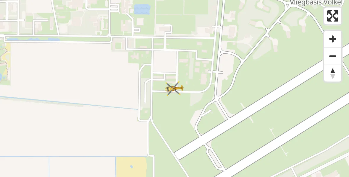 Vluchtroute Traumahelikopter Vliegbasis Volkel - Vliegbasis Volkel, 25 juni 2022, 18:39