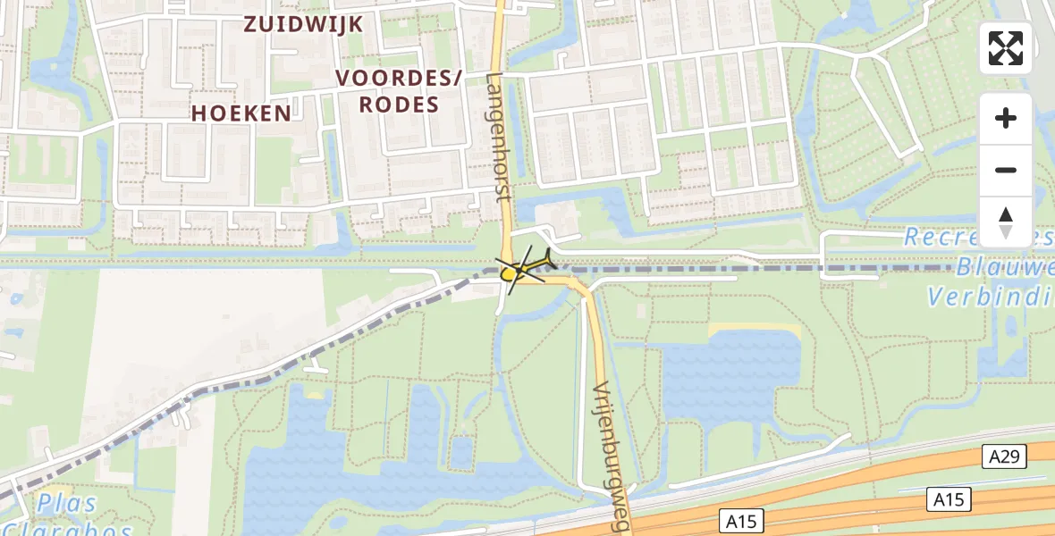 Routekaart van de vlucht: Lifeliner 2 naar Rotterdam