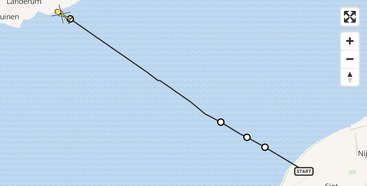 Routekaart van de vlucht: Ambulancehelikopter naar Formerum