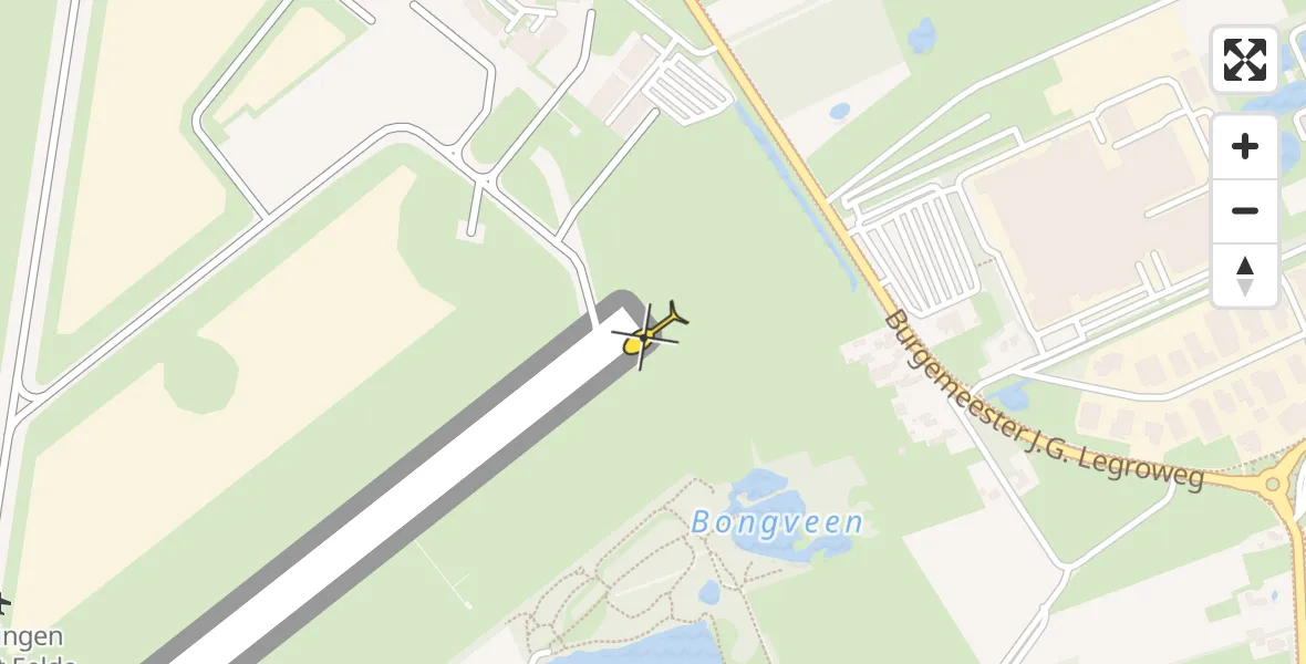 Routekaart van de vlucht: Lifeliner 4 naar Groningen Airport Eelde