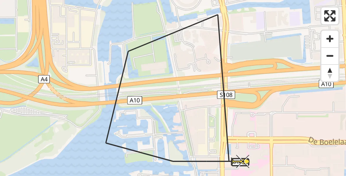 Routekaart van de vlucht: Lifeliner 1 naar VU Medisch Centrum Amsterdam