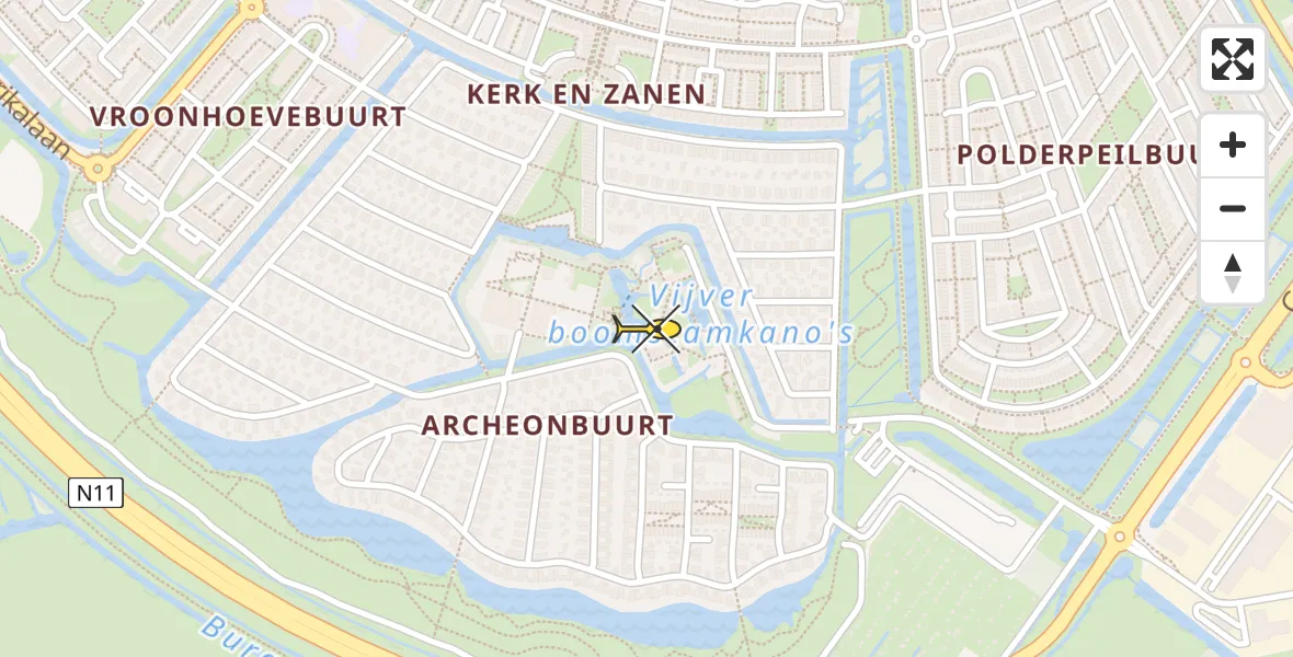 Routekaart van de vlucht: Lifeliner 1 naar Alphen aan den Rijn