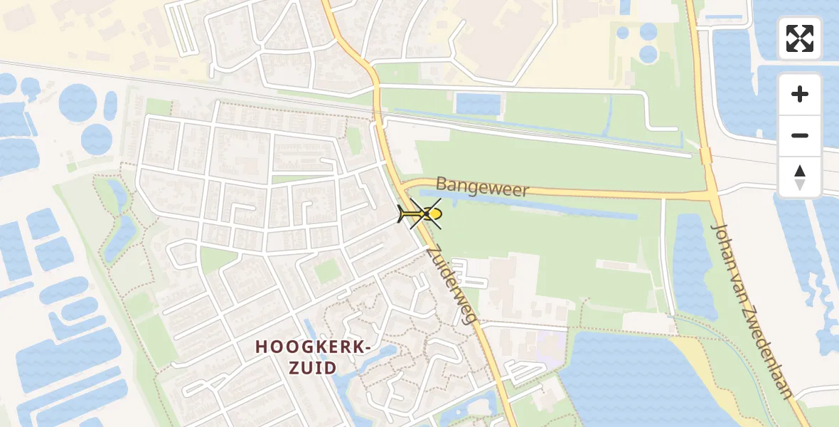 Routekaart van de vlucht: Lifeliner 4 naar Groningen