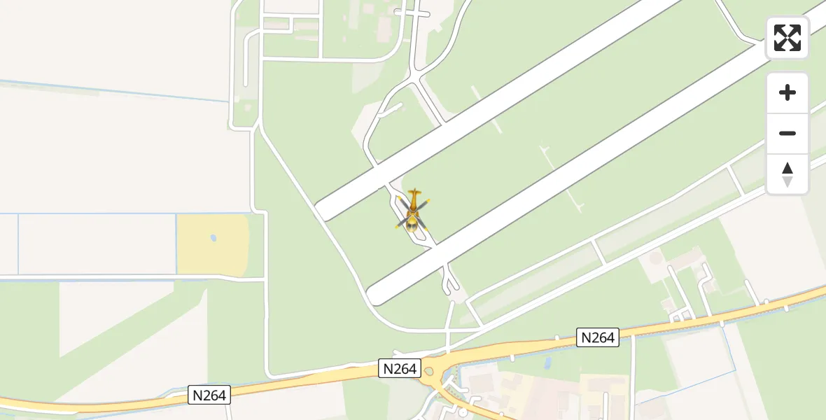 Vluchtroute Traumahelikopter Vliegbasis Volkel - Vliegbasis Volkel, 29 juni 2022, 19:07