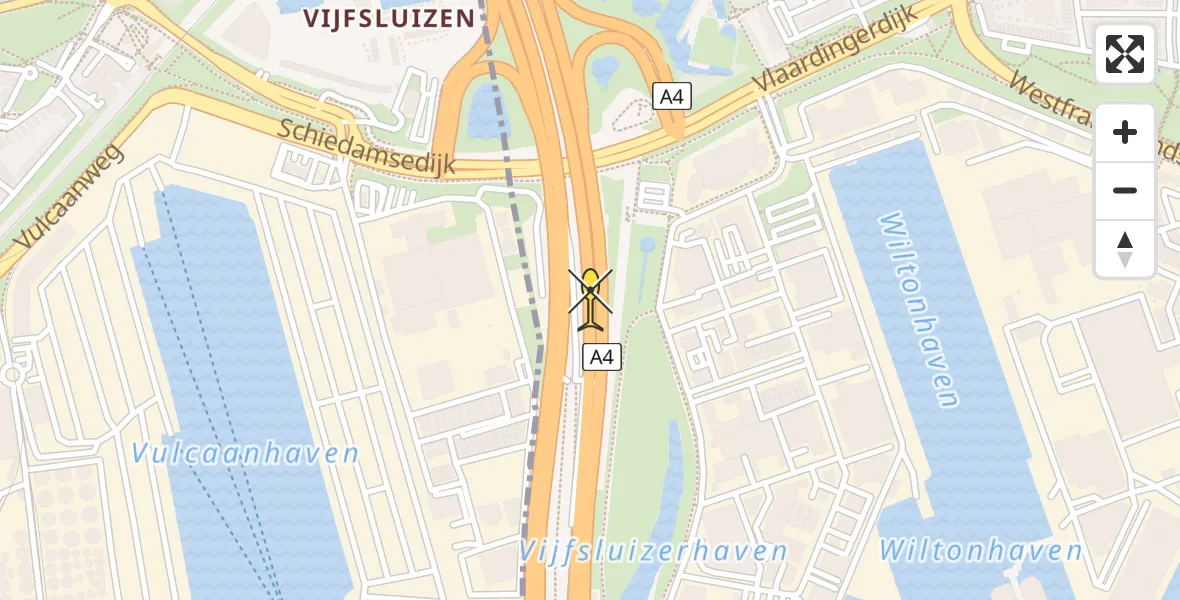 Routekaart van de vlucht: Lifeliner 2 naar Schiedam