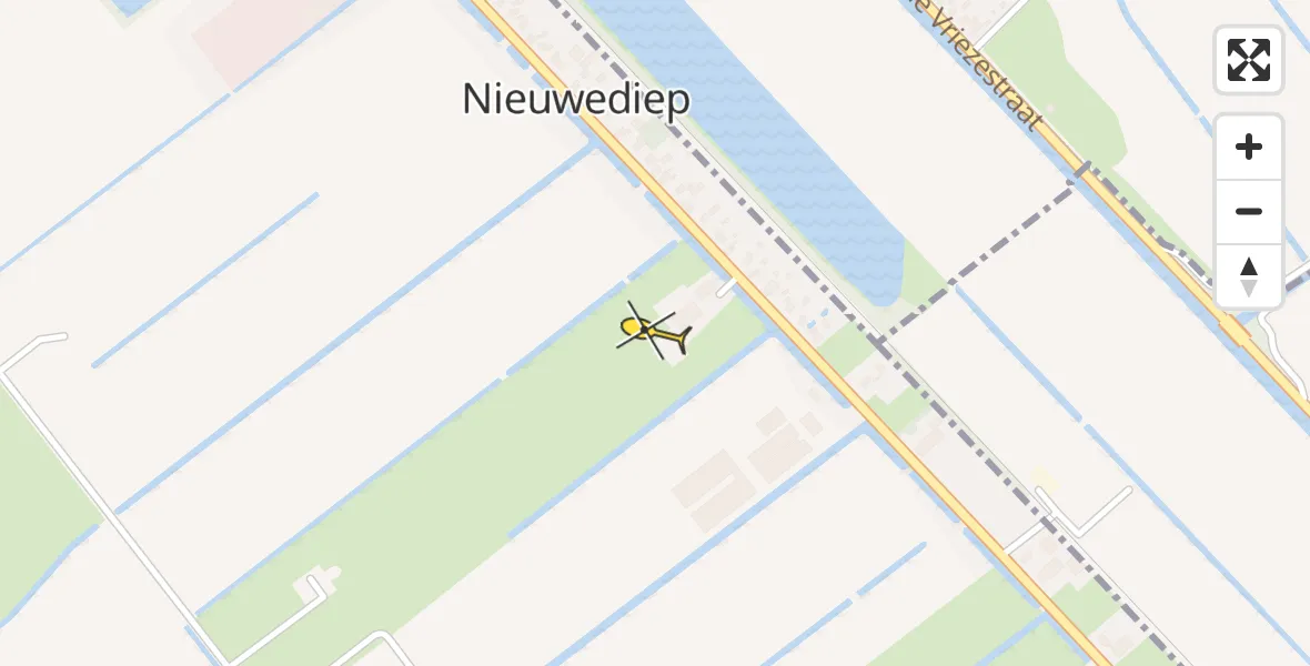 Routekaart van de vlucht: Lifeliner 4 naar Nieuwediep