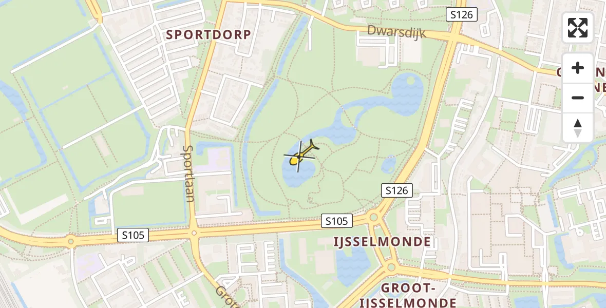 Routekaart van de vlucht: Lifeliner 2 naar Rotterdam