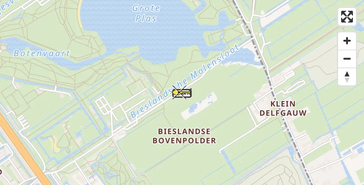 Routekaart van de vlucht: Lifeliner 1 naar Delft