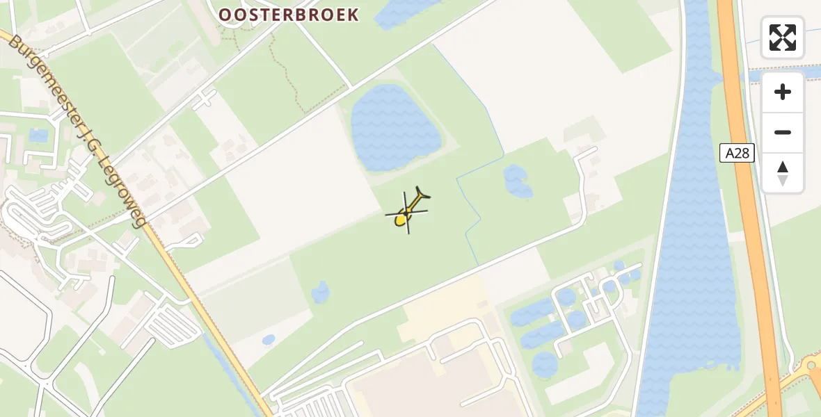 Routekaart van de vlucht: Lifeliner 4 naar Eelde