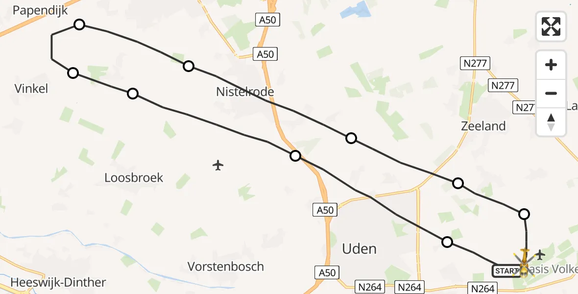 Vluchtroute Traumahelikopter Vliegbasis Volkel - Vliegbasis Volkel, 02 juli 2022, 09:42