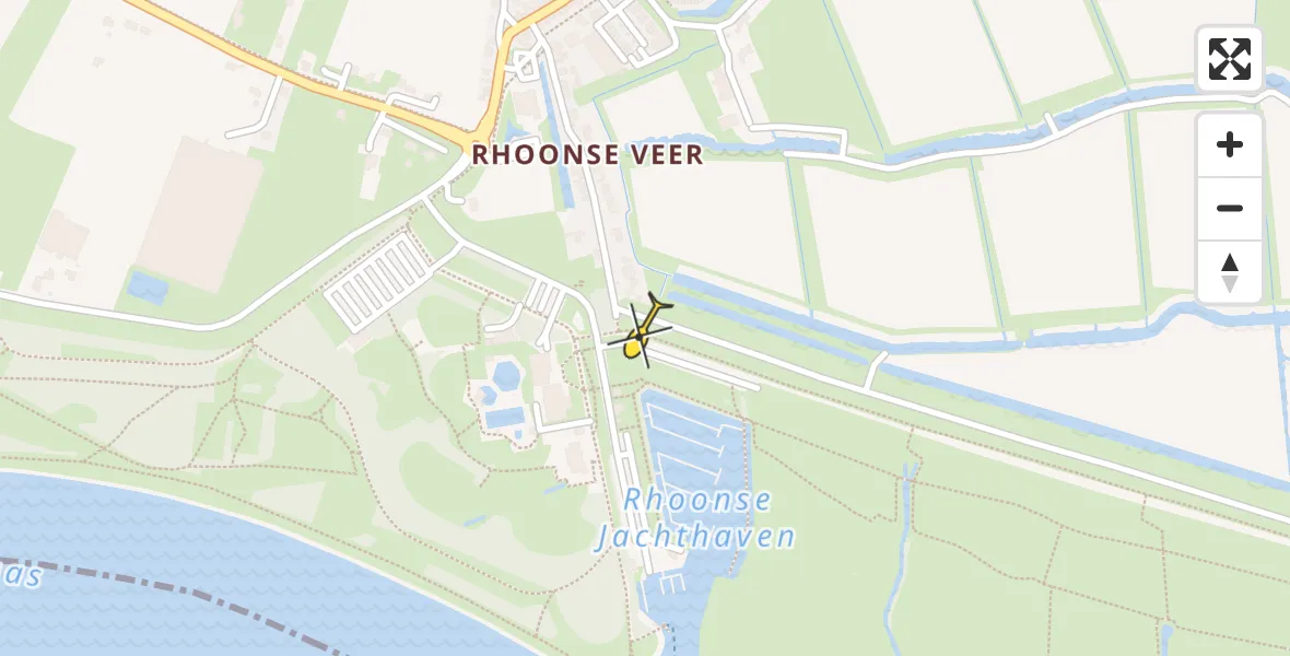 Routekaart van de vlucht: Lifeliner 2 naar Rhoon