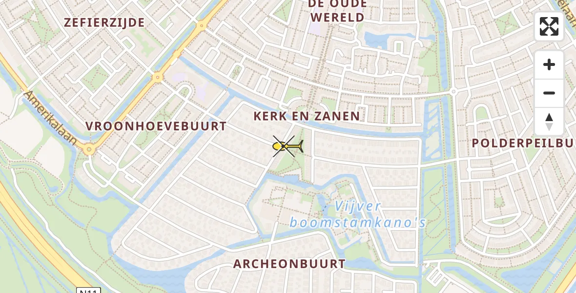 Routekaart van de vlucht: Lifeliner 2 naar Alphen aan den Rijn