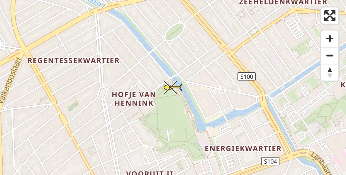 Routekaart van de vlucht: Lifeliner 2 naar Den Haag