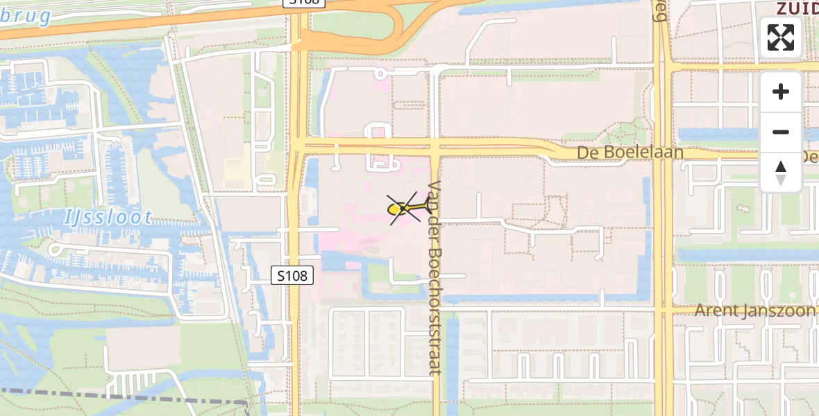 Routekaart van de vlucht: Lifeliner 1 naar VU Medisch Centrum Amsterdam