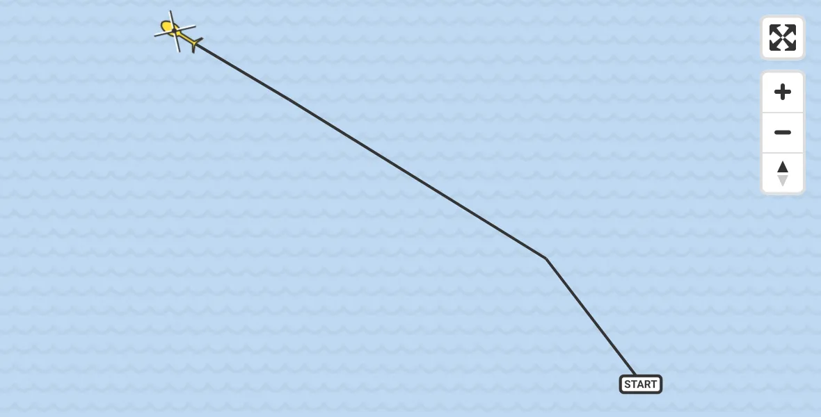 Routekaart van de vlucht: Ambulancehelikopter naar Oosterend