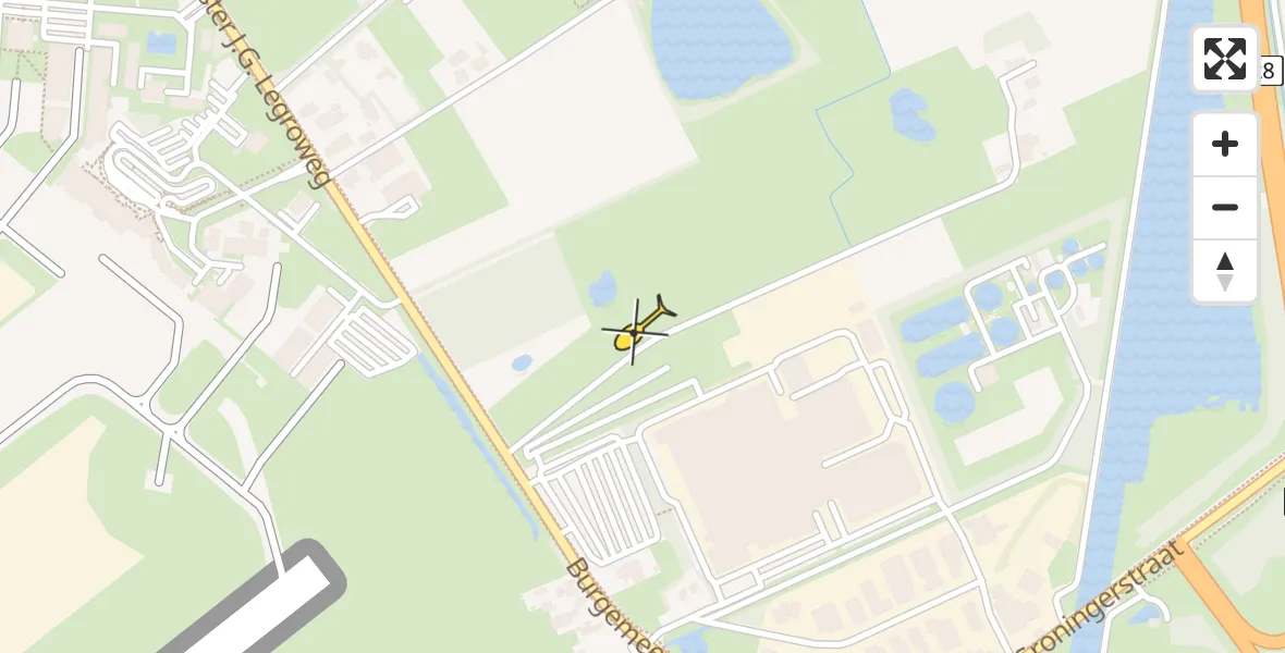 Routekaart van de vlucht: Lifeliner 4 naar Groningen Airport Eelde