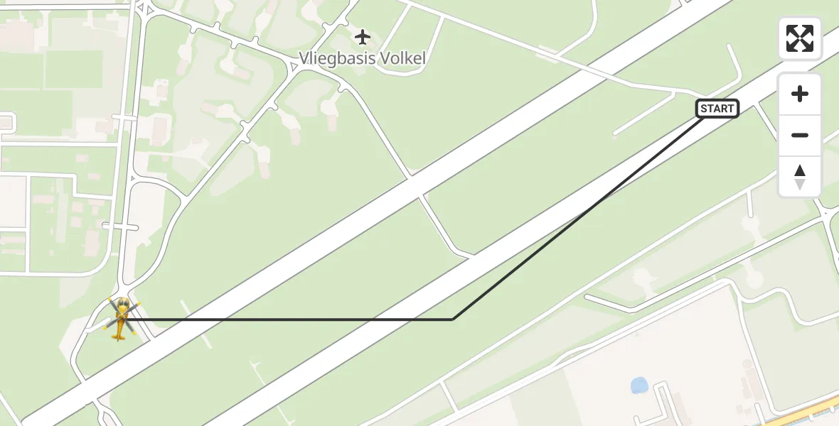 Vluchtroute Traumahelikopter Vliegbasis Volkel - Vliegbasis Volkel, 06 juli 2022, 11:08