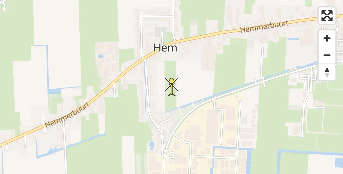 Routekaart van de vlucht: Politiehelikopter naar Hem