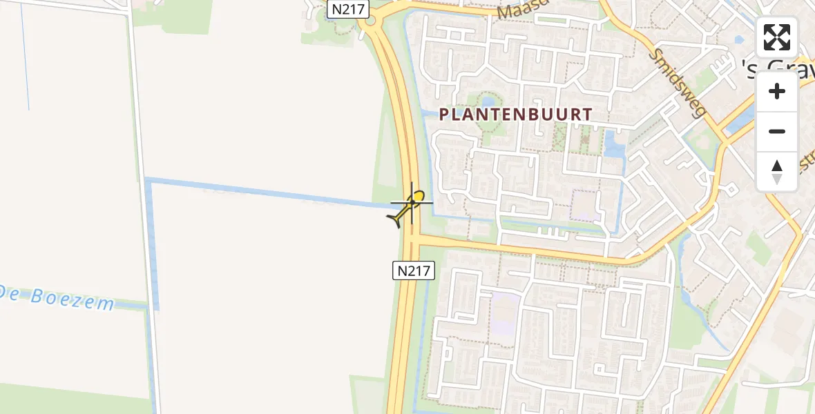 Routekaart van de vlucht: Lifeliner 2 naar 's-Gravendeel