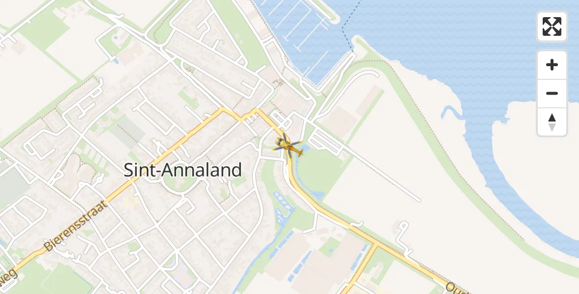 Vluchtroute Traumahelikopter Sint-Annaland - Sint-Annaland, 07 juli 2022, 09:31