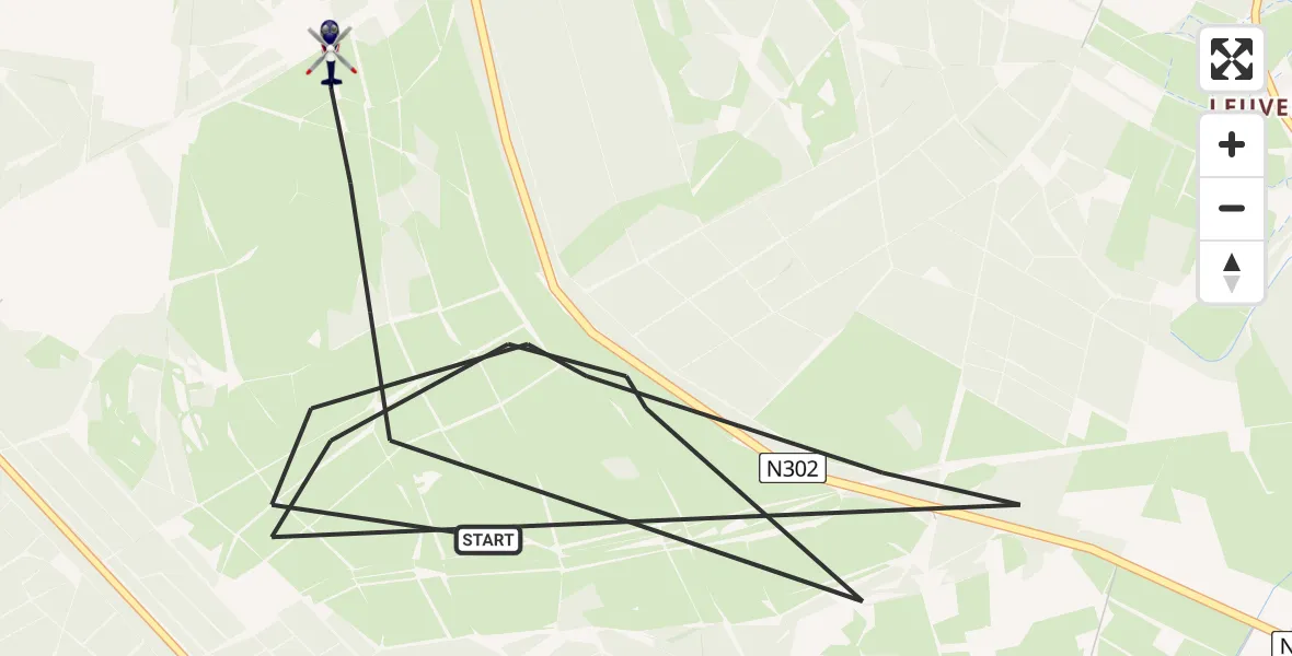 Vluchtroute Politiehelikopter Ermelo - Ermelo, 07 juli 2022, 12:09