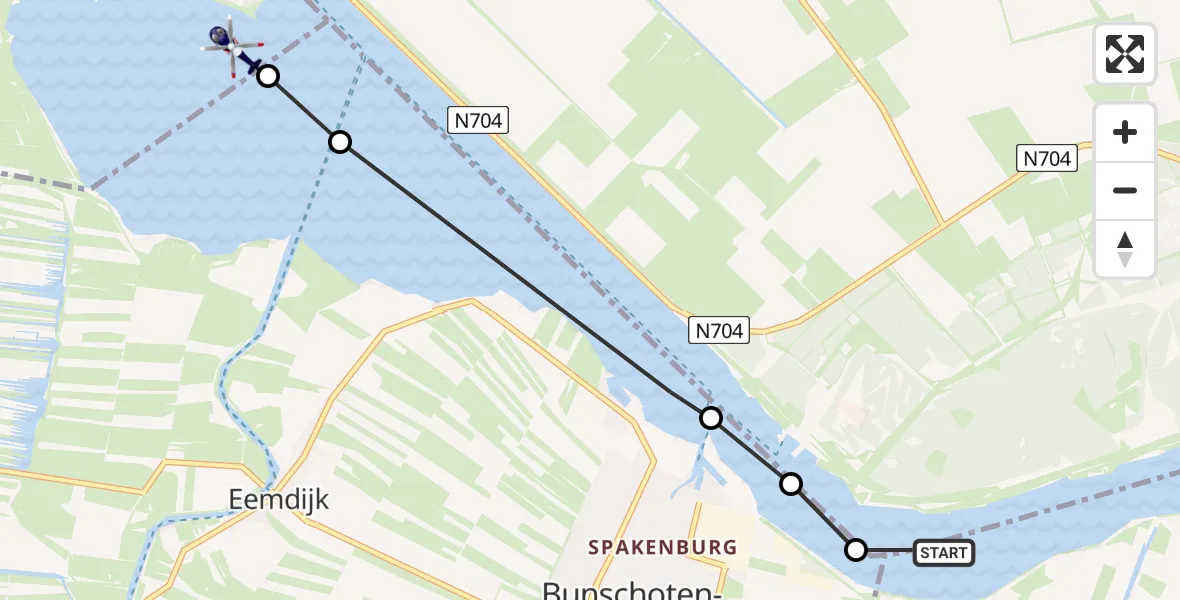 Vluchtroute Politiehelikopter Nijkerk - Blaricum, 07 juli 2022, 12:23