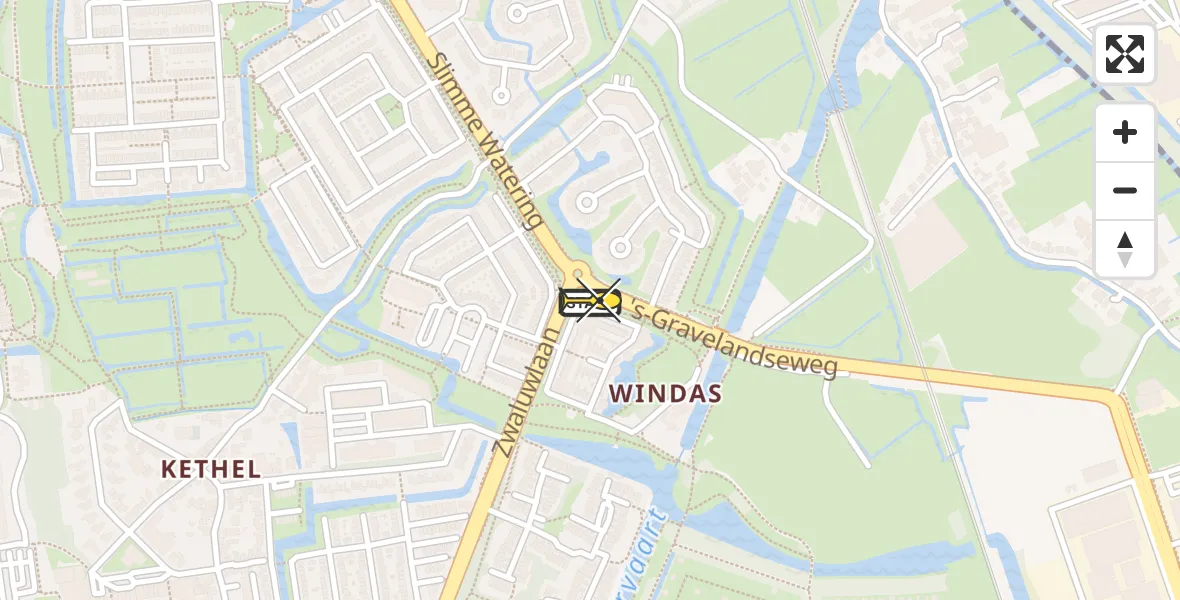 Routekaart van de vlucht: Traumaheli naar Schiedam