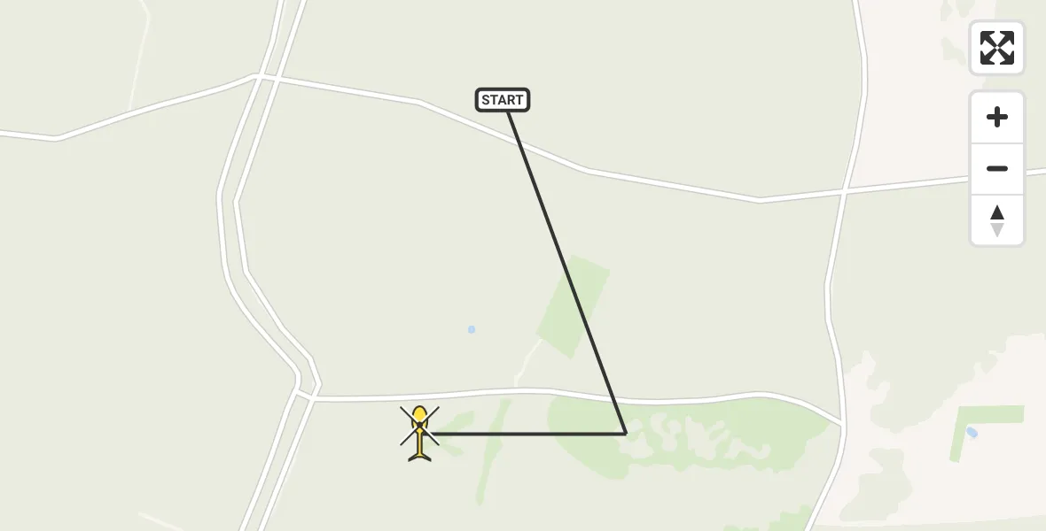 Routekaart van de vlucht: Politiehelikopter naar Elspeet