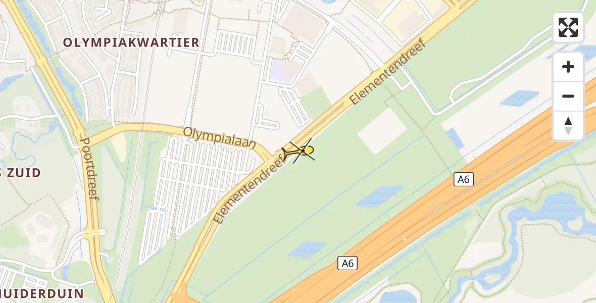 Routekaart van de vlucht: Lifeliner 1 naar Almere