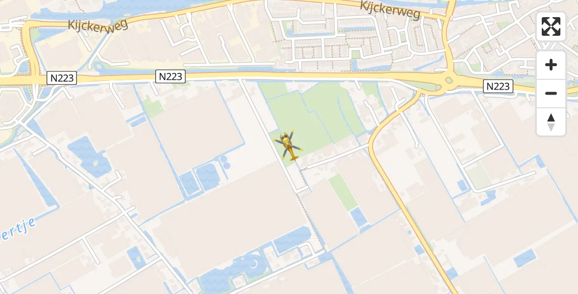 Vluchtroute Traumahelikopter De Lier - De Lier, 07 juli 2022, 17:13