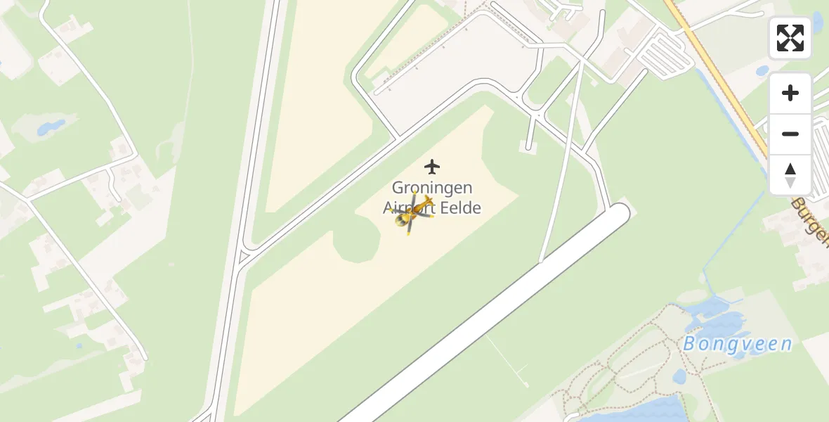 Vluchtroute Traumahelikopter Groningen Airport Eelde - Groningen Airport Eelde, 07 juli 2022, 17:29