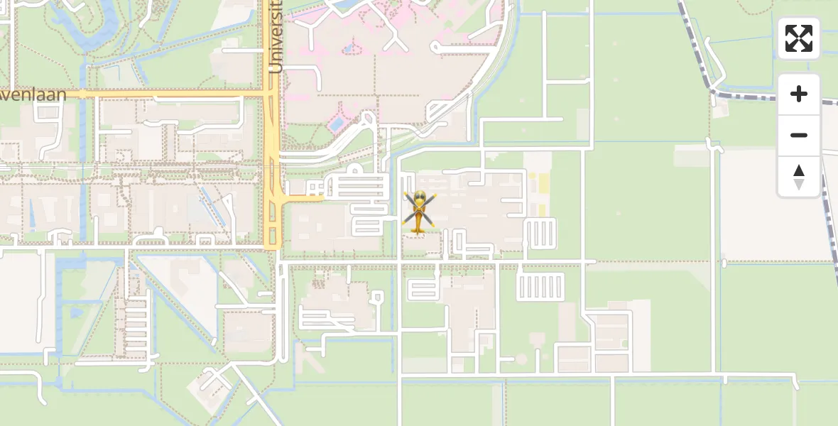 Vluchtroute Traumahelikopter Universitair Medisch Centrum Utrecht - Universitair Medisch Centrum Utrecht, 07 juli 2022, 20:40
